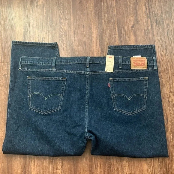 Levi’s Men’s 502 Taper Stretch Jean Dark  52 x 29 Big & Tall - Picture 4 of 8